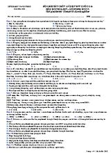 Đề thi thử THPT quốc gia Sinh học 12 - Mã đề 268 - Năm học 2016-2017 - Sở GD & ĐT Vĩnh Phú